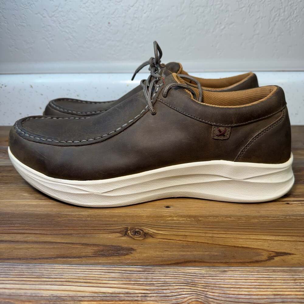 Twisted X Men’s Brown Leather Casual Moc Toe Comfort Shoes Size 13M MCAU004